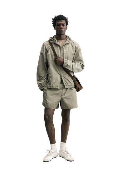 SHORT TECHNICAL BERMUDA SHORTS - Grey green by Zara