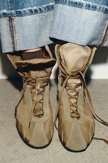 BASKETS MONTANTES - Vert olive de Zara - Image 1