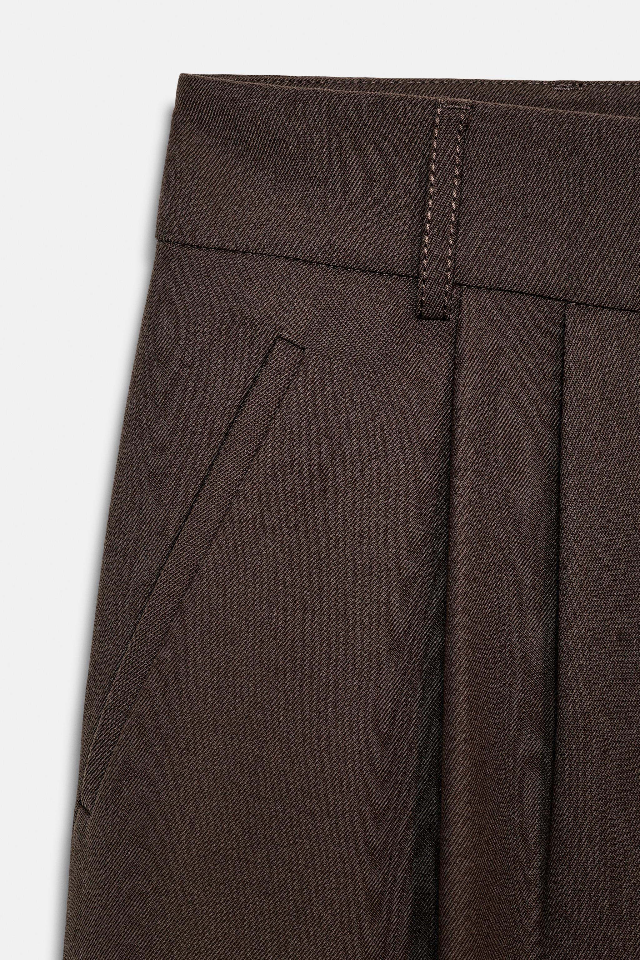 PLEATED WOOL PANTS ZW COLLECTION