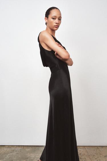 ROBE SATINÉE ZW COLLECTION - Noir de Zara - Image 4