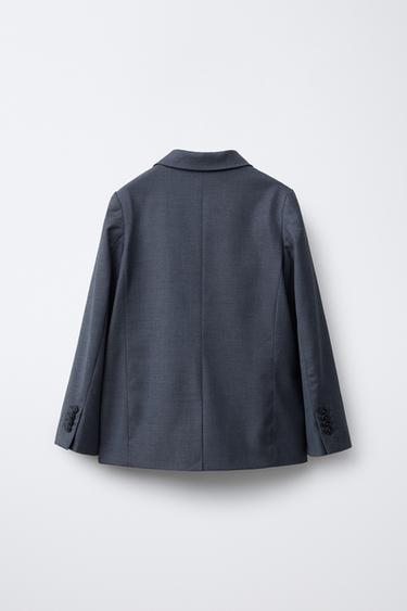 TEXTURED SUIT BLAZER - Navy blue by Zara - Image 1
