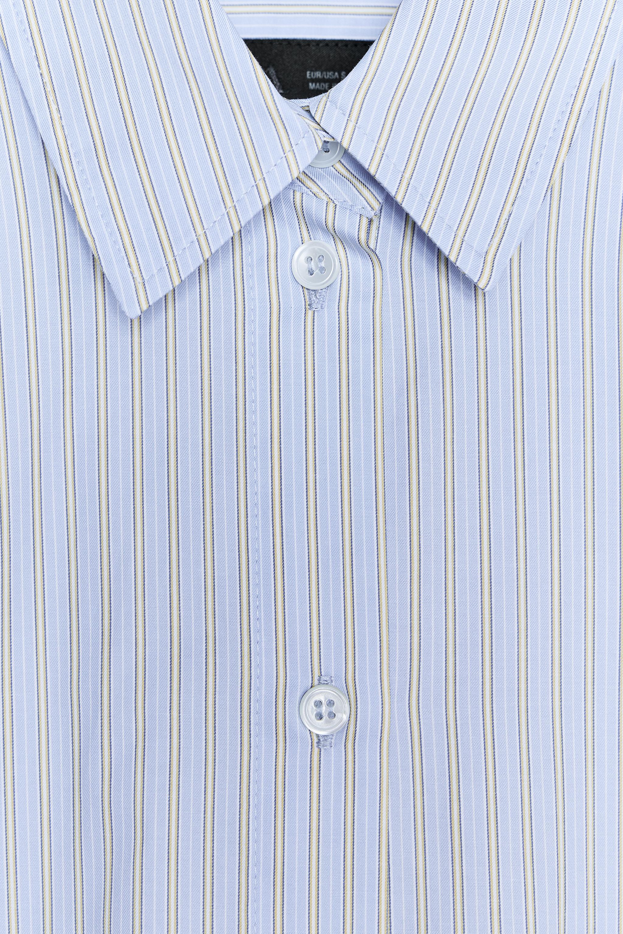 シャツ HUECLOSET Embroidered Striped Shirt SE103 Striped shirt var sky-blue | Calliope