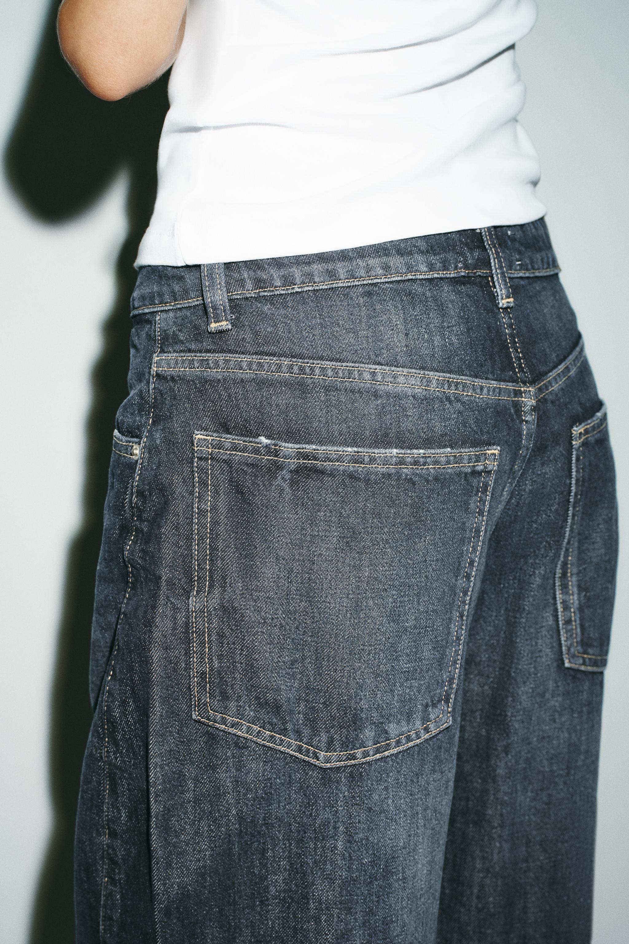 TRF MID-RISE BAGGY BARREL JEANS