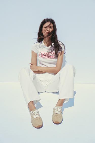 BACKLESS LEATHER TRAINERS - Sand Brown by Zara - Image 1