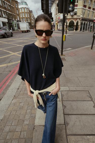 BASIC KNIT SWEATER - Navy blue by Zara - Image 2