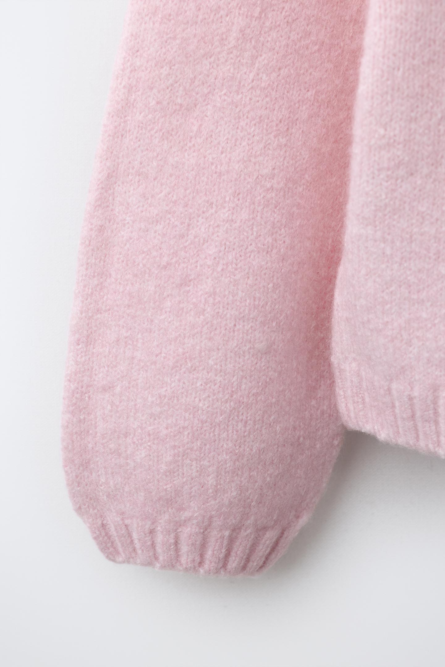 Детский свитер Zara Bambi © Disney Knit, цвет: Розовый — фото 5
