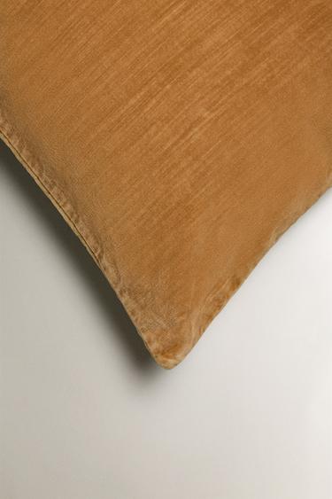 VELVET CUSHION COVER - Beige by Zara - Image 1