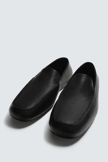 MOCASSINS EN CUIR - Noir de Zara - Image 1