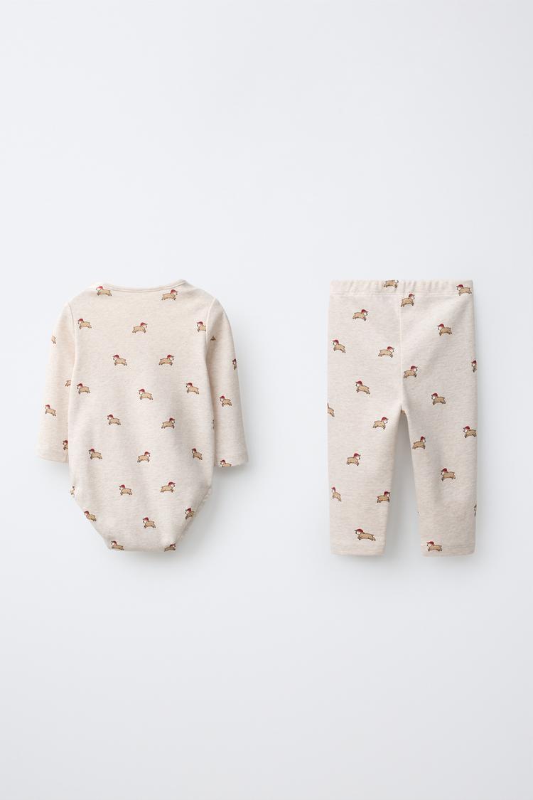 Body y leggins con estampado de ovejas 2