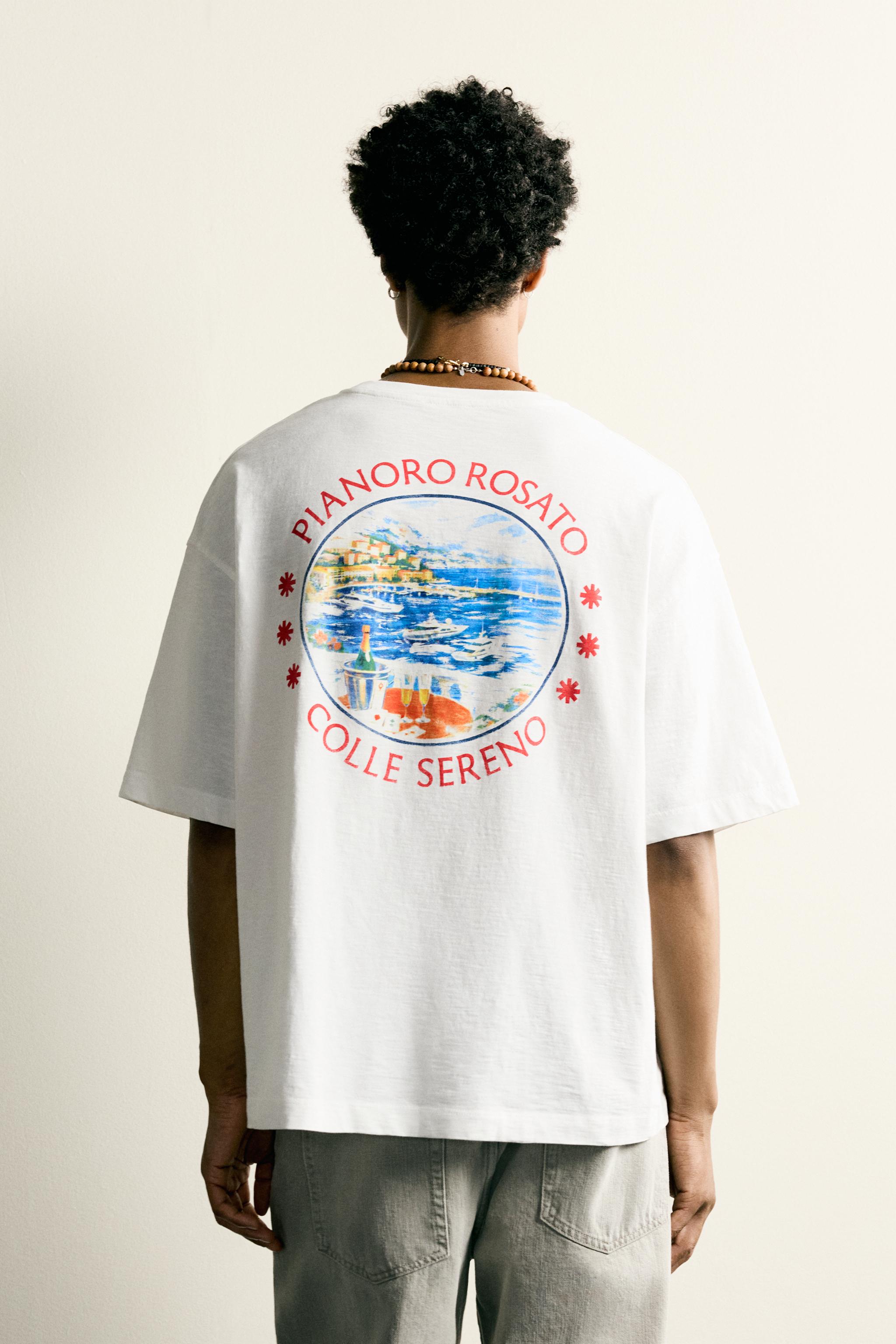 RELAXED FIT CONTRAST PRINT T-SHIRT
