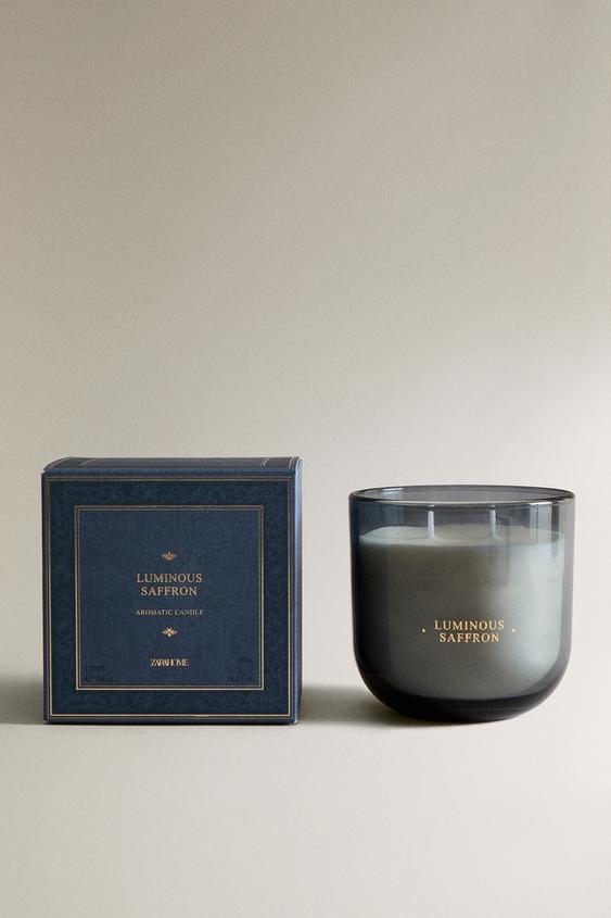 (400 G) VELA AROMÁTICA LUMINOUS SAFFRON - Mostarda da Zara - Imagem 0
