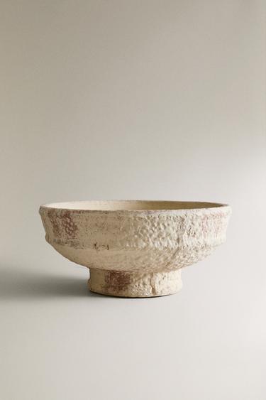 Zara DECORATIVE CERAMIC BOWL - White - Image 0