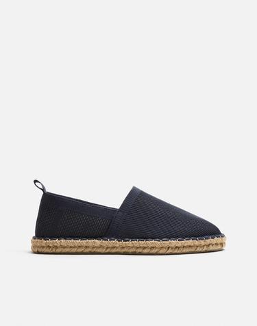 KNITTED FABRIC ESPADRILLE - Blue by Zara