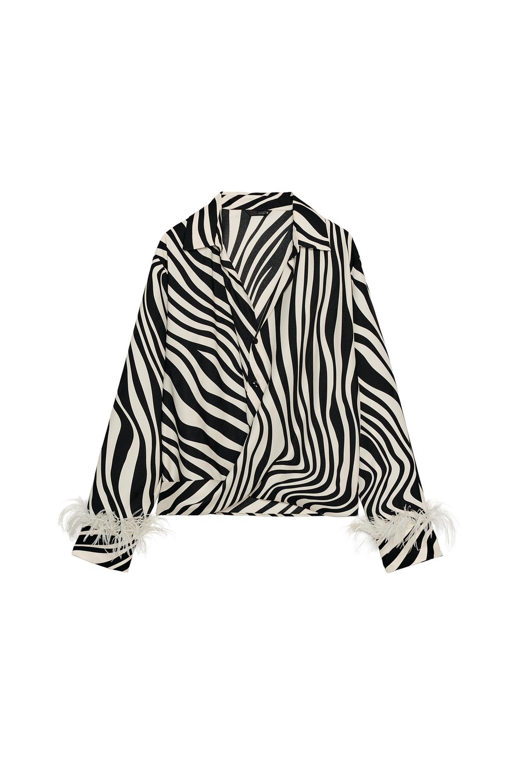 FEATHER ANIMAL PRINT SHIRT - image 3