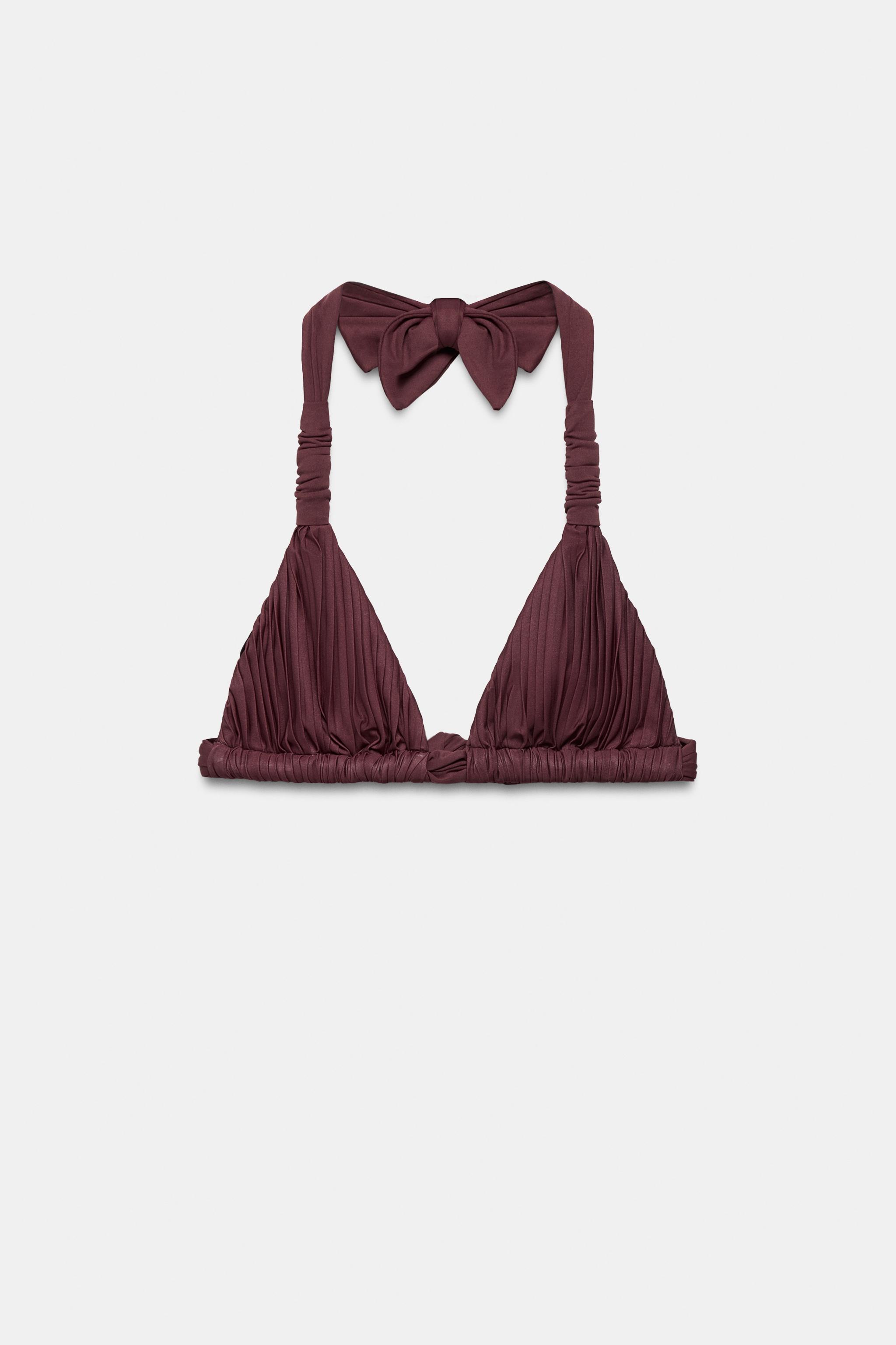 HAUT DE BIKINI TRIANGLE PLISSÉ