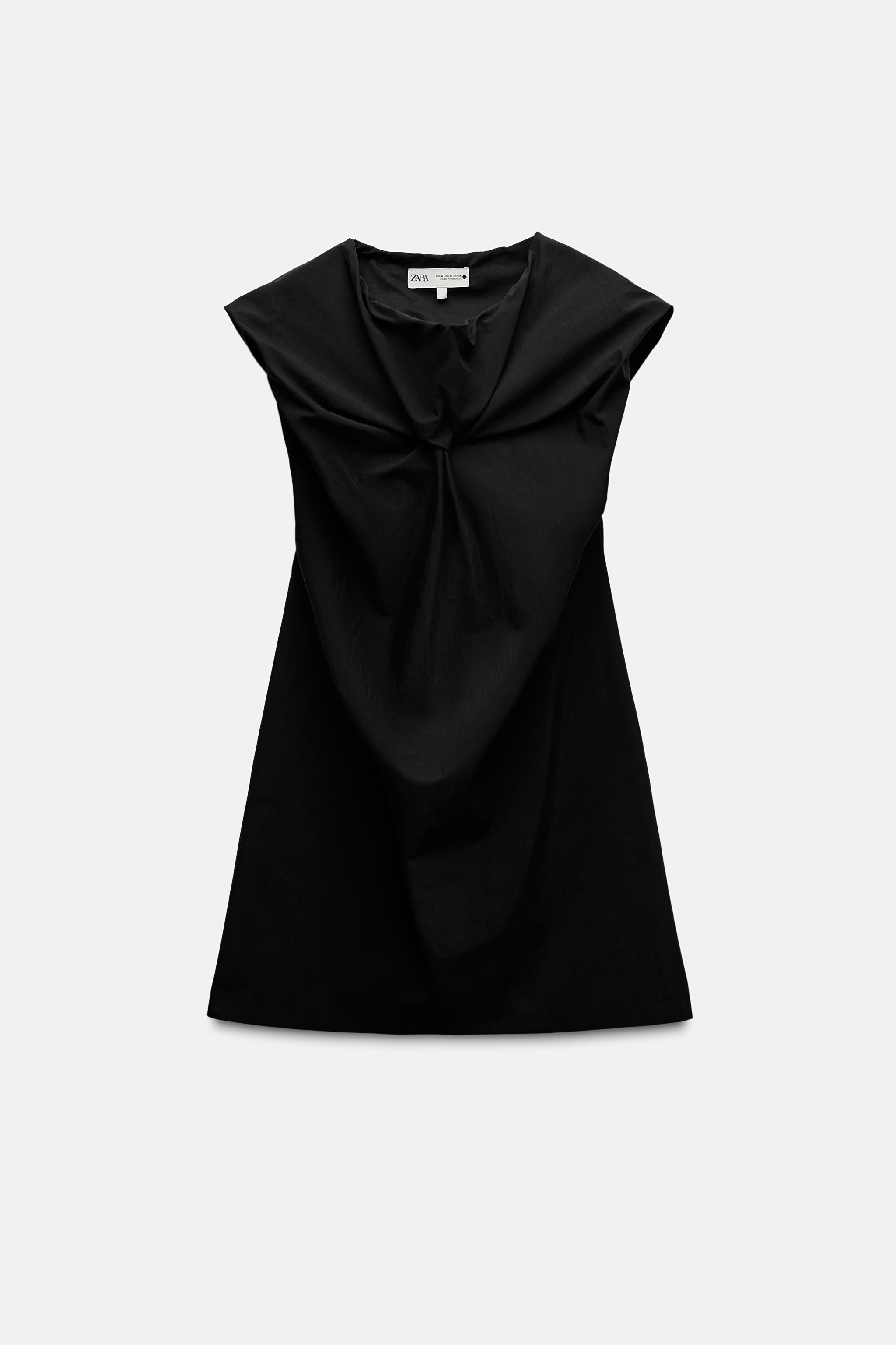 KNOTTED MINI DRESS ZW COLLECTION - Black | ZARA United States