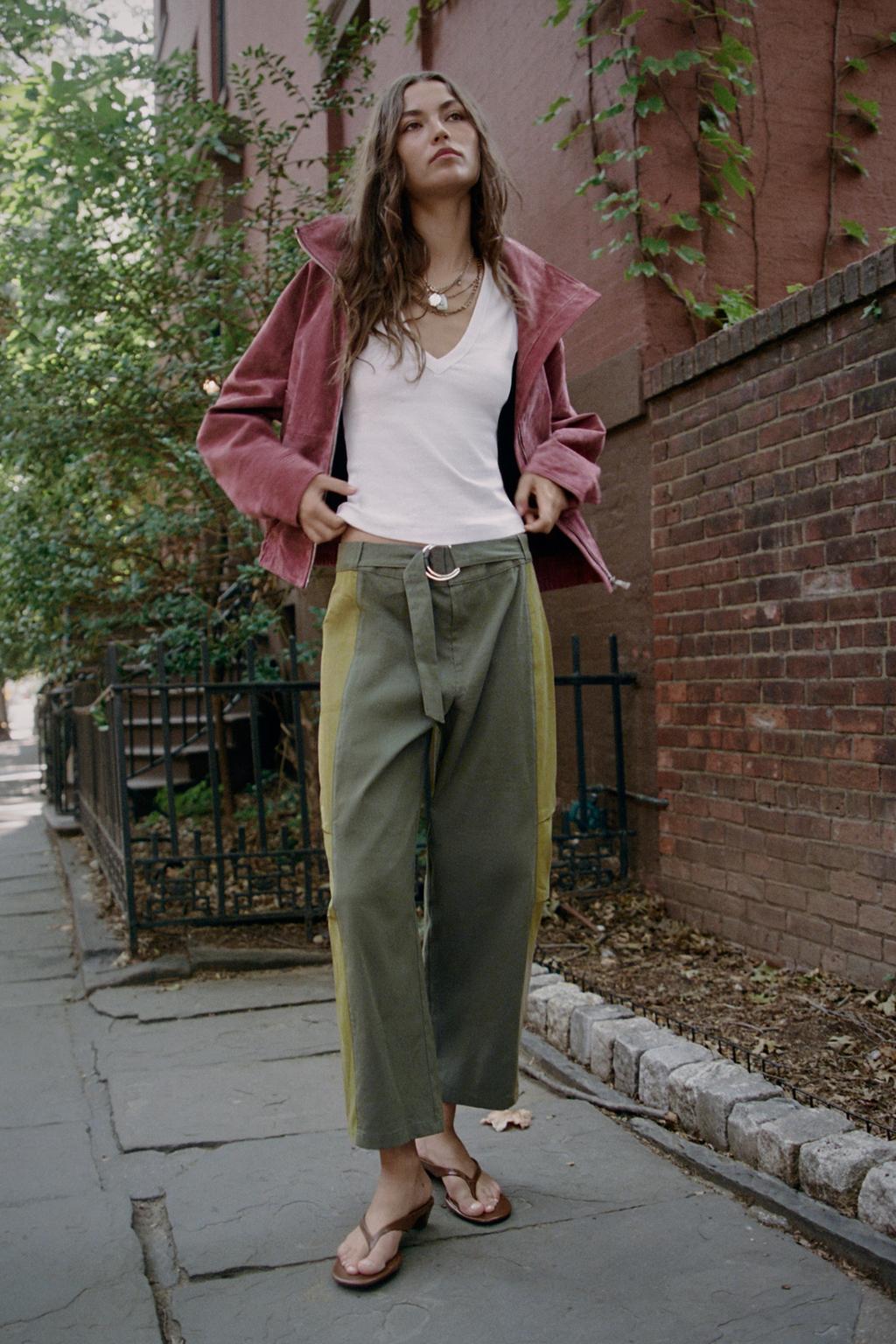 CONTRAST TROUSERS