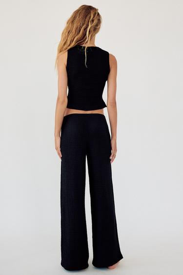 PANTALON DROIT STRUCTURÉ - Noir de Zara - Image 3