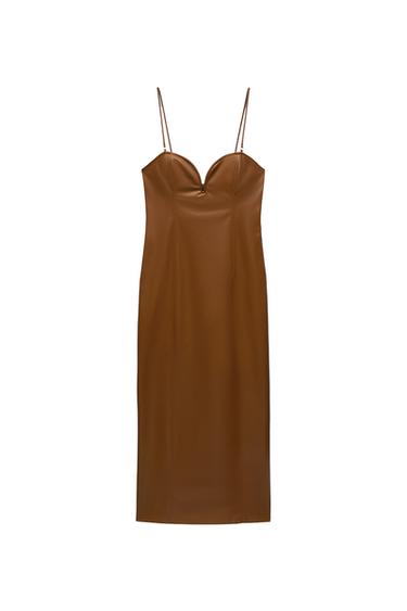 FAUX LEATHER DRESS