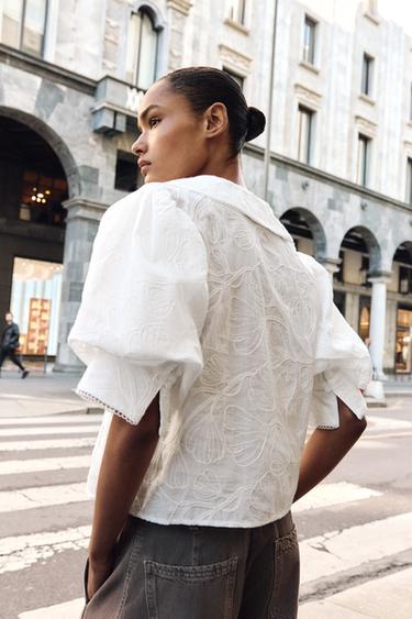 PETER PAN COLLAR BLOUSE - White by Zara - Image 2