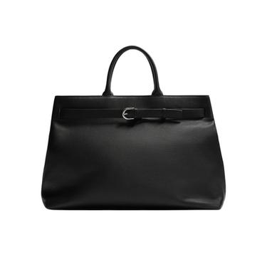 BOLSO DE MANO PIEL CINTURÓN - Negro de Zara
