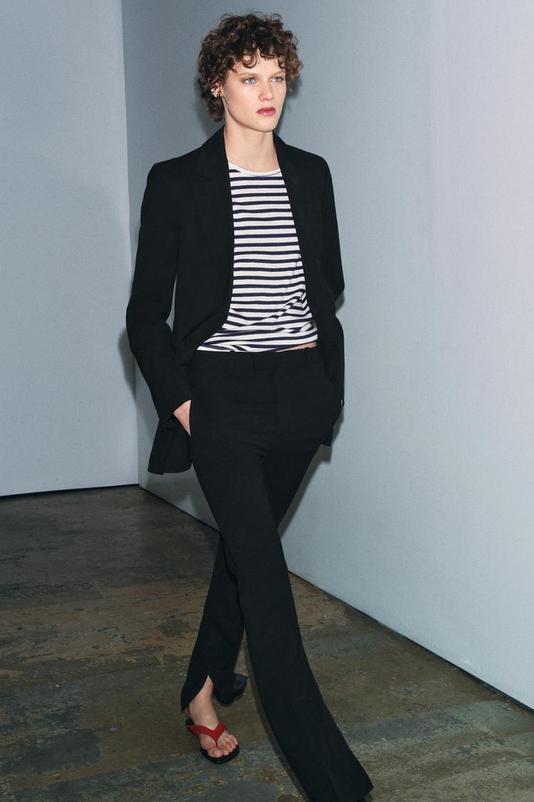 ÇİZGİLİ KISA KOLLU T-SHIRT