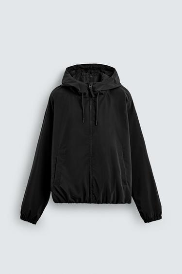 TECHNICAL HOODED JACKET - Black by Zara