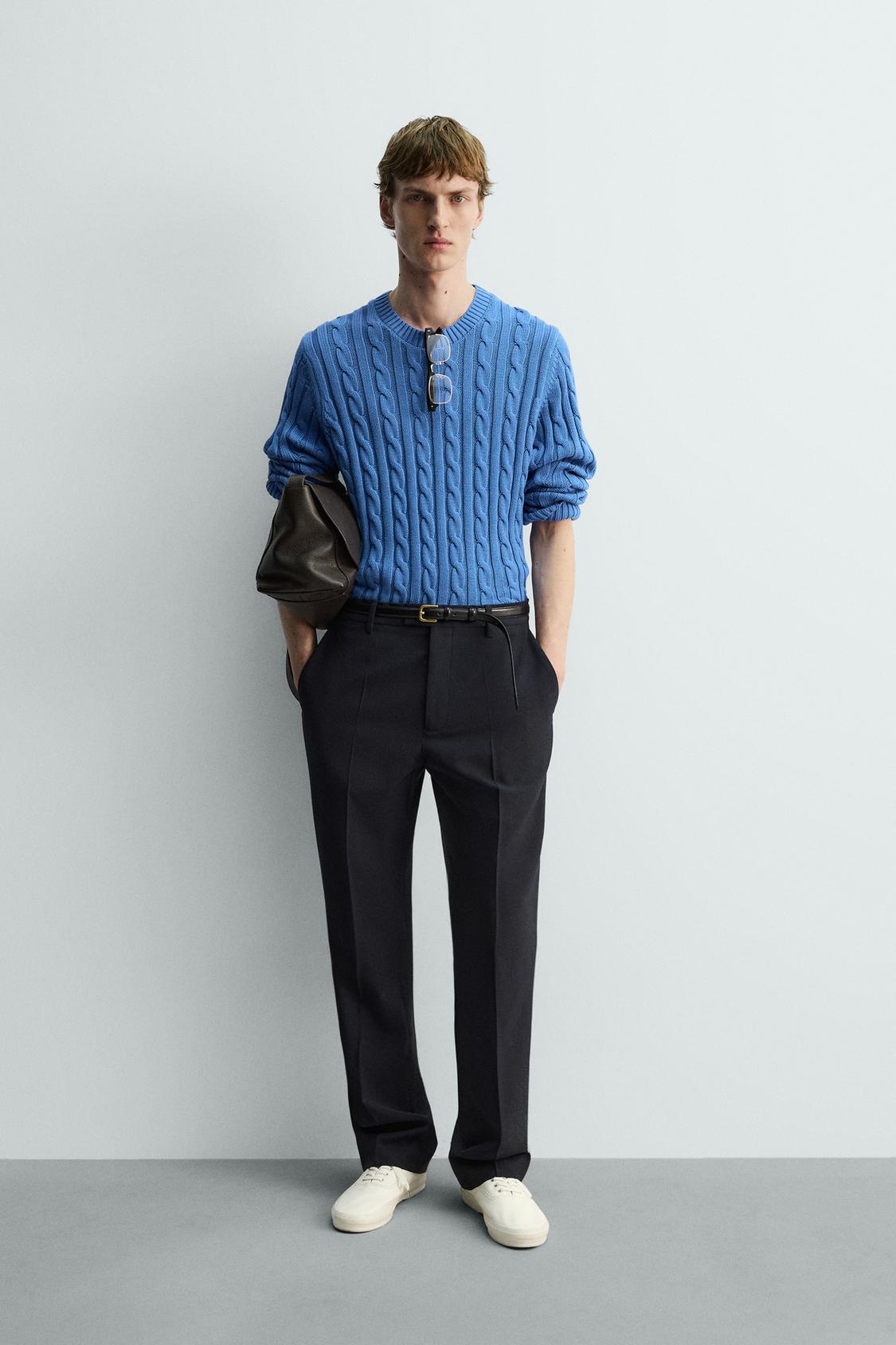 СВИТЕР КАБЕЛЬНОЙ ВЯЗКИ ZARA