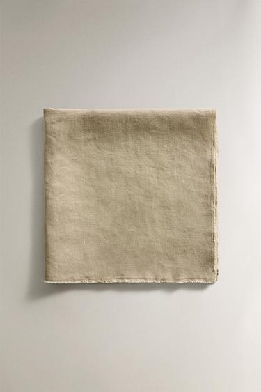 VERWASSEN LINNEN SERVET - Bruin / Taupe van Zara - Afbeelding 0