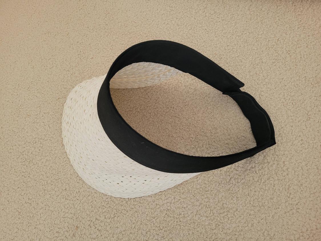 CONTRAST RAFFIA VISOR - Image 6