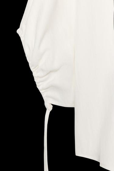 BLUSE MIT PUFFÄRMELN ZW COLLECTION - Cremefarben von Zara