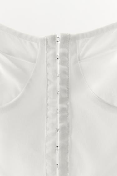 MODAL CORSET STRAPPY TOP - White by Zara - Image 5
