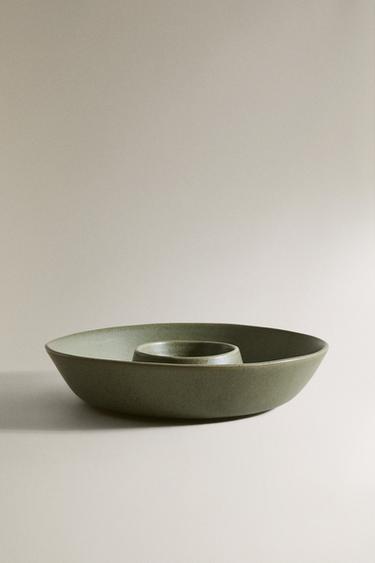 TERRACOTTA DIPPING BOWL - GREENISH by Zara
