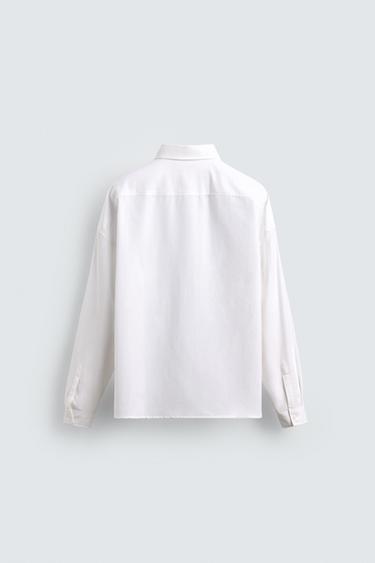 OVERSIZE FIT OXFORD SHIRT - White by Zara - Image 7
