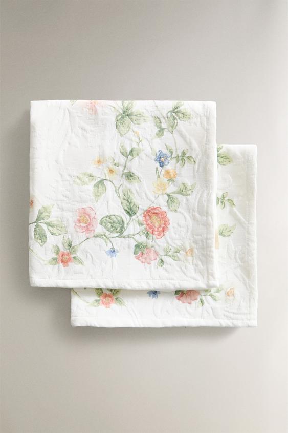 Tovaglioli Di Carta Ambiente Ibisco Floreale Bianco 33x33 Cm - Confezione Da 20, 3 Veli, Lusso Per La Tavola