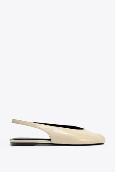 CHAUSSURES OUVERTES À L'ARRIÈRE BOUT OUVERT - blanc de Zara
