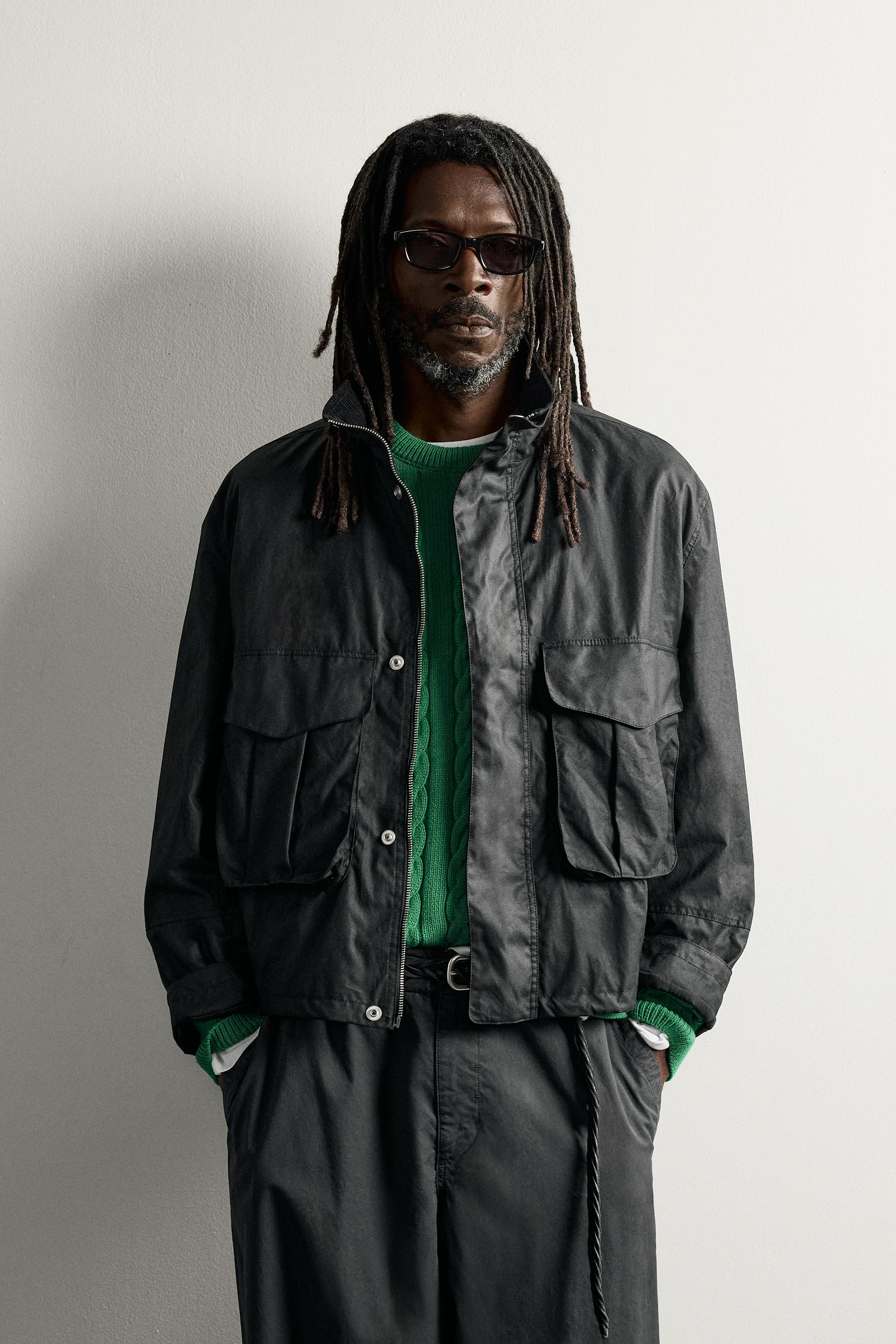AARON LEVINE X ZARA WAXED EFFECT JACKET — Black
