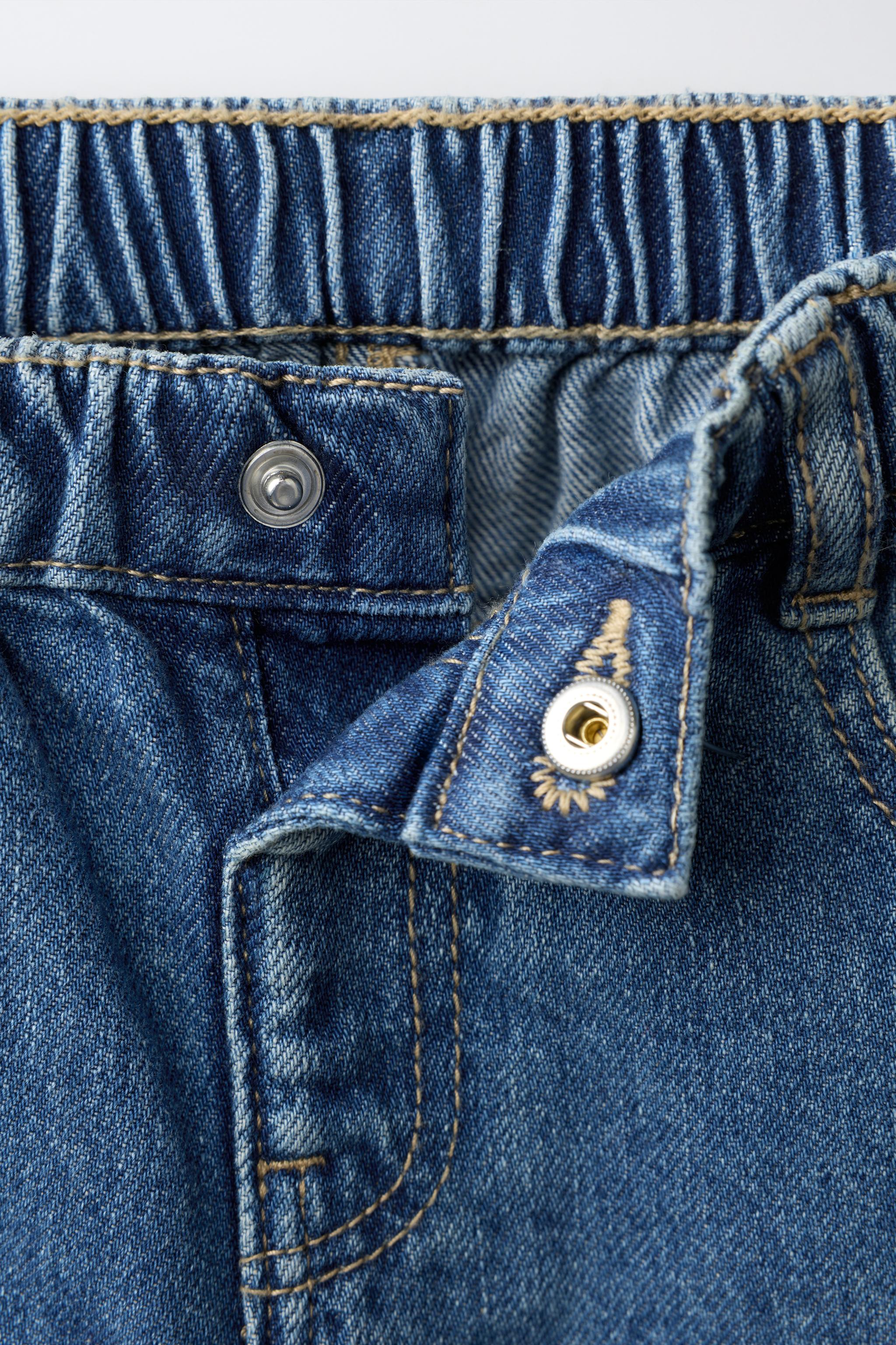 Детские джинсы Zara BOW WIDE LEG JEANS — фото 4