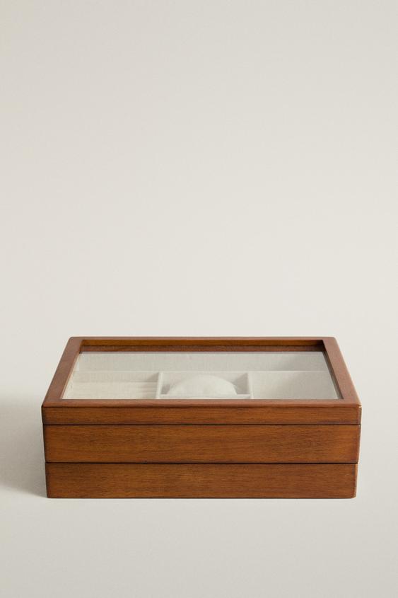 Zara MEDIUM WOODEN JEWELRY BOX - Brown - Image 0