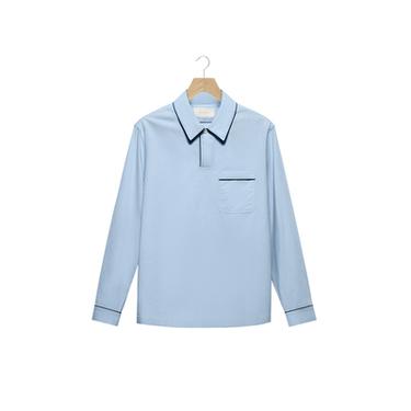 JACQUARD PYJAMA POLO SHIRT - Sky blue by Zara