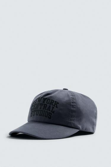GORRA VISOR PLANO ESTAMPADO - Gris oscuro de Zara