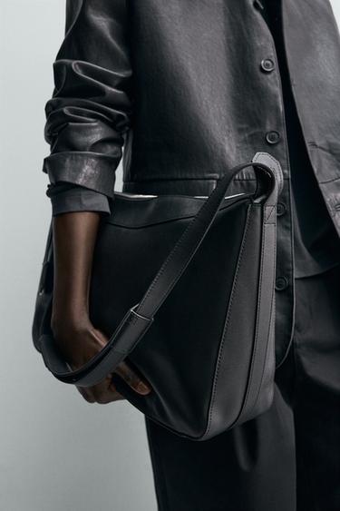 ΔΕΡΜΑΤΙΝΗ ΤΣΑΝΤΑ ΩΜΟΥ - Μαύρο του Zara - Εικόνα 0