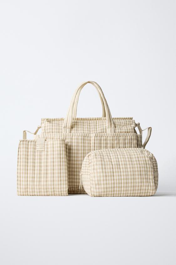 ENSEMBLE MATERNITÉ À CARREAUX - Blanc écru de Zara - Image 9