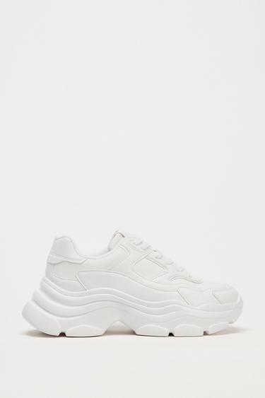 DEPORTIVO CHUNKY PLATAFORMA - Blanco de Zara