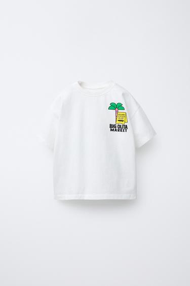 PRINTED T-SHIRT - White by Zara