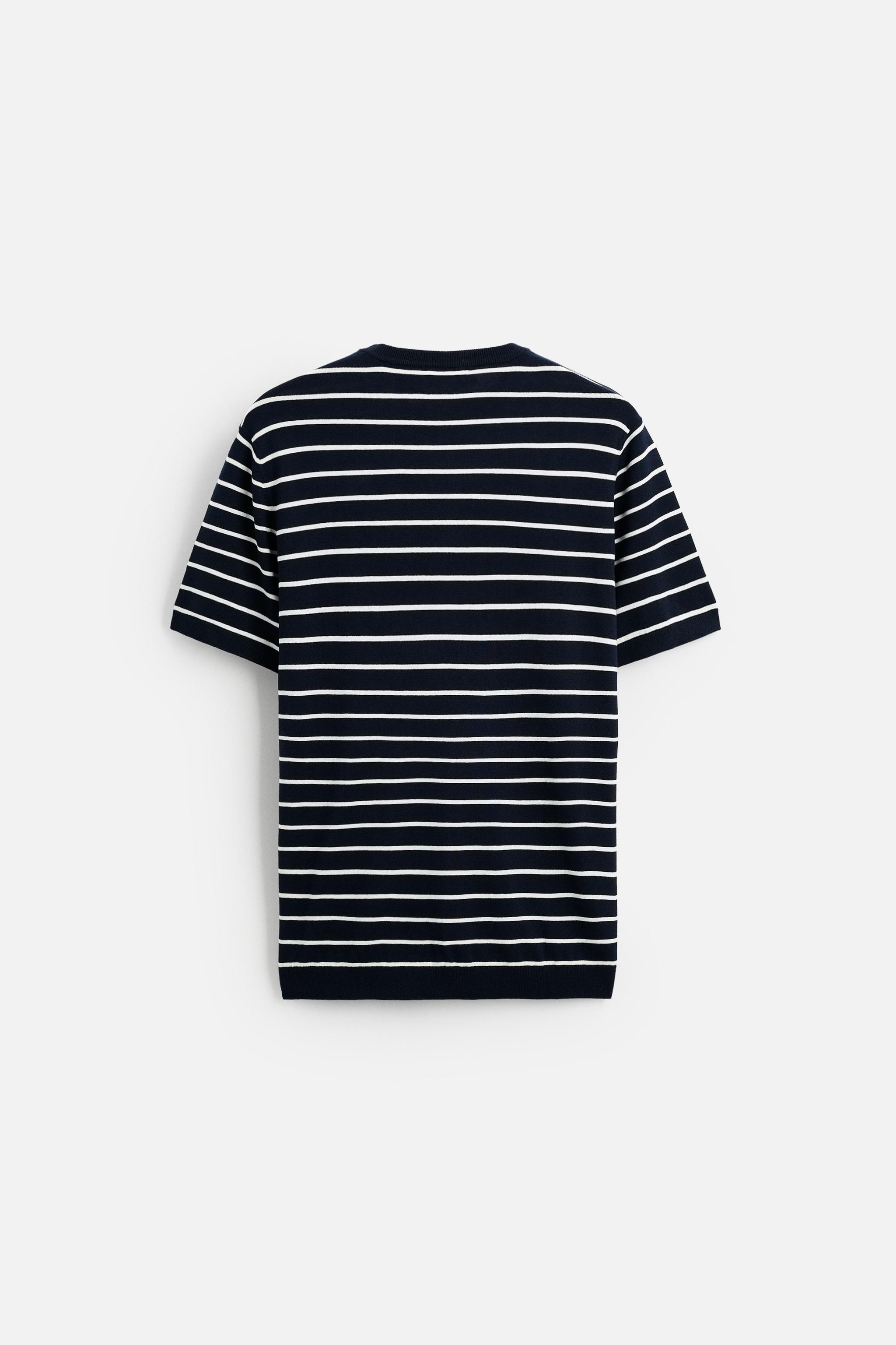 ビスコース混紡ニットTシャツ - ブラック | ZARA Japan / 日本