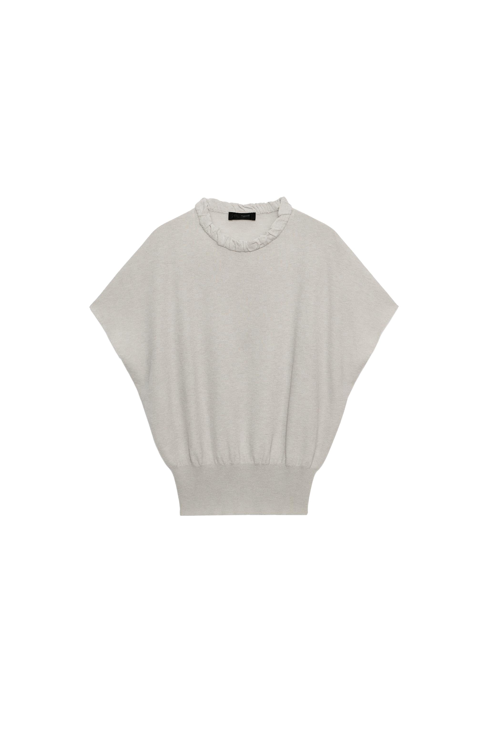 TOP PUNTO CUELLO FRUNCIDO