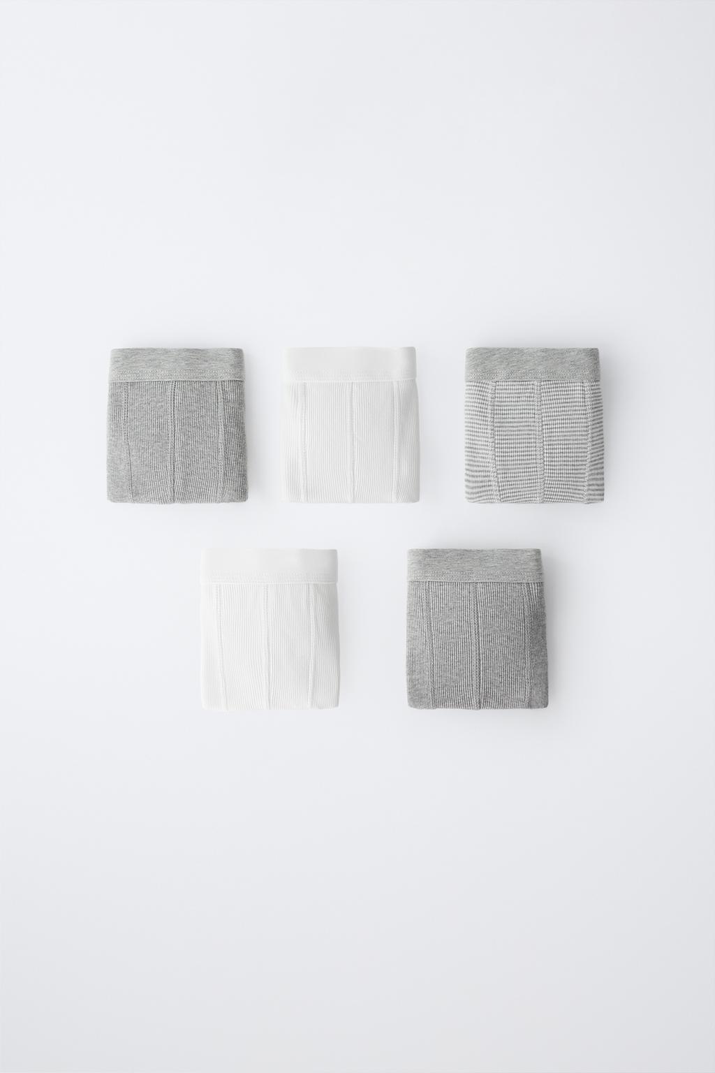 6-14 YEARS / PACK OF 5 RIBBED BOXERS