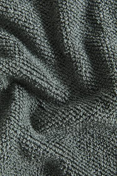 PACK OF RICE STITCH COTTON HAND TOWELS (PACK OF 3) - Dark green by Zara