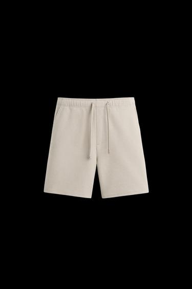 BEQUEME BERMUDASHORTS MIT STRUKTURMUSTER - Beige von Zara - Bild 0